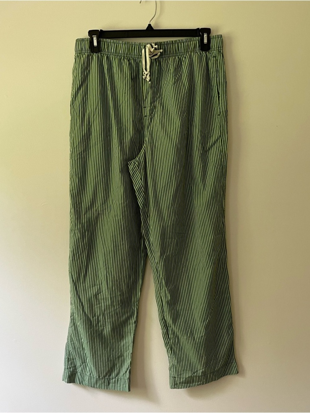 Men's GAP Pajama Pants Green Stripes Medium Cotton